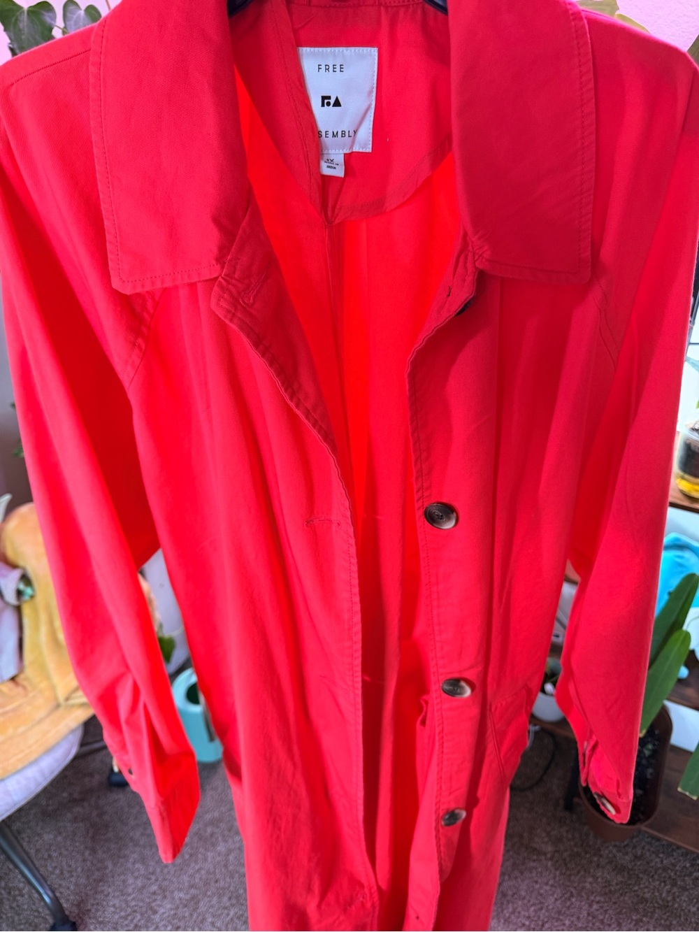 Women's Red Trench Coat